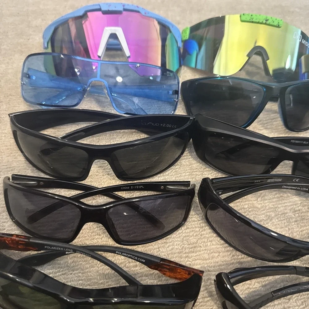 Lot of 20 Mixed Designer WRAP Polarized -Fishing,Sport,Cycling-all 20 for price